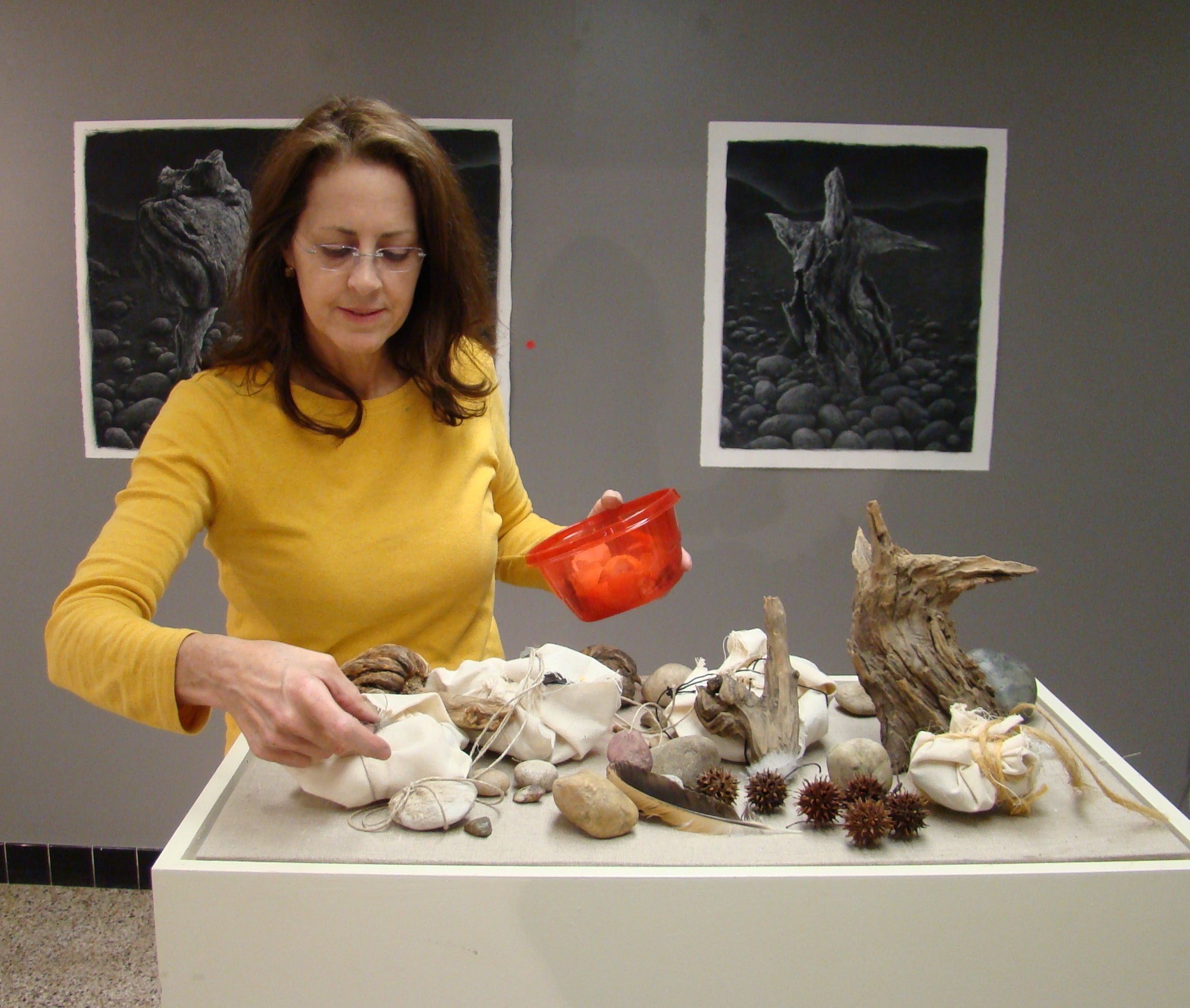 Artist-Volunteer Installs her Exhibition 3.2018.jpg
