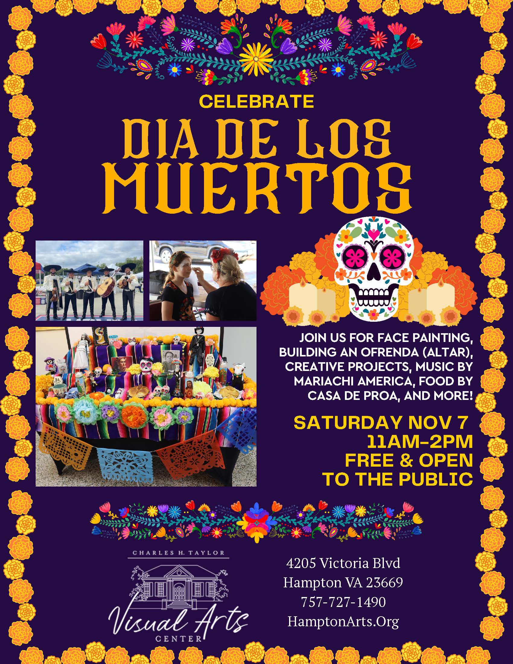 Flyer para el Festival y Evento del Día de los Muertos Ilustrado Morado Naranja (1) (002).jpg